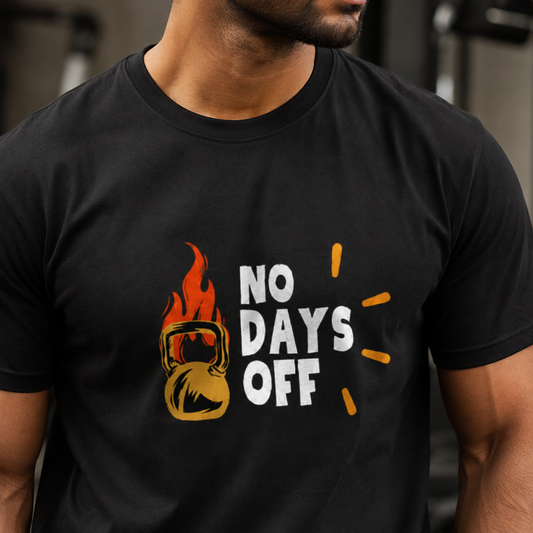 NO DAYS OFF – Unisex Classic Crew Neck Fitness T-Shirt