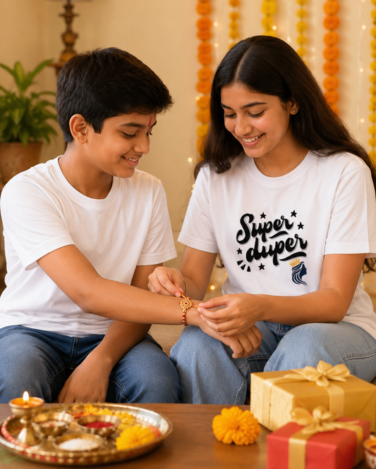 Super Duper Sister Printed T-Shirt for Raksha Bandhan