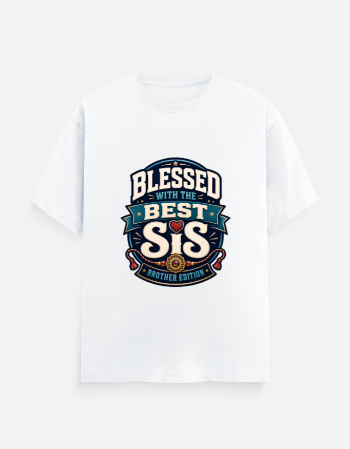 Blessed with the Best Sis – Unisex Classic Rakhi T-Shirt