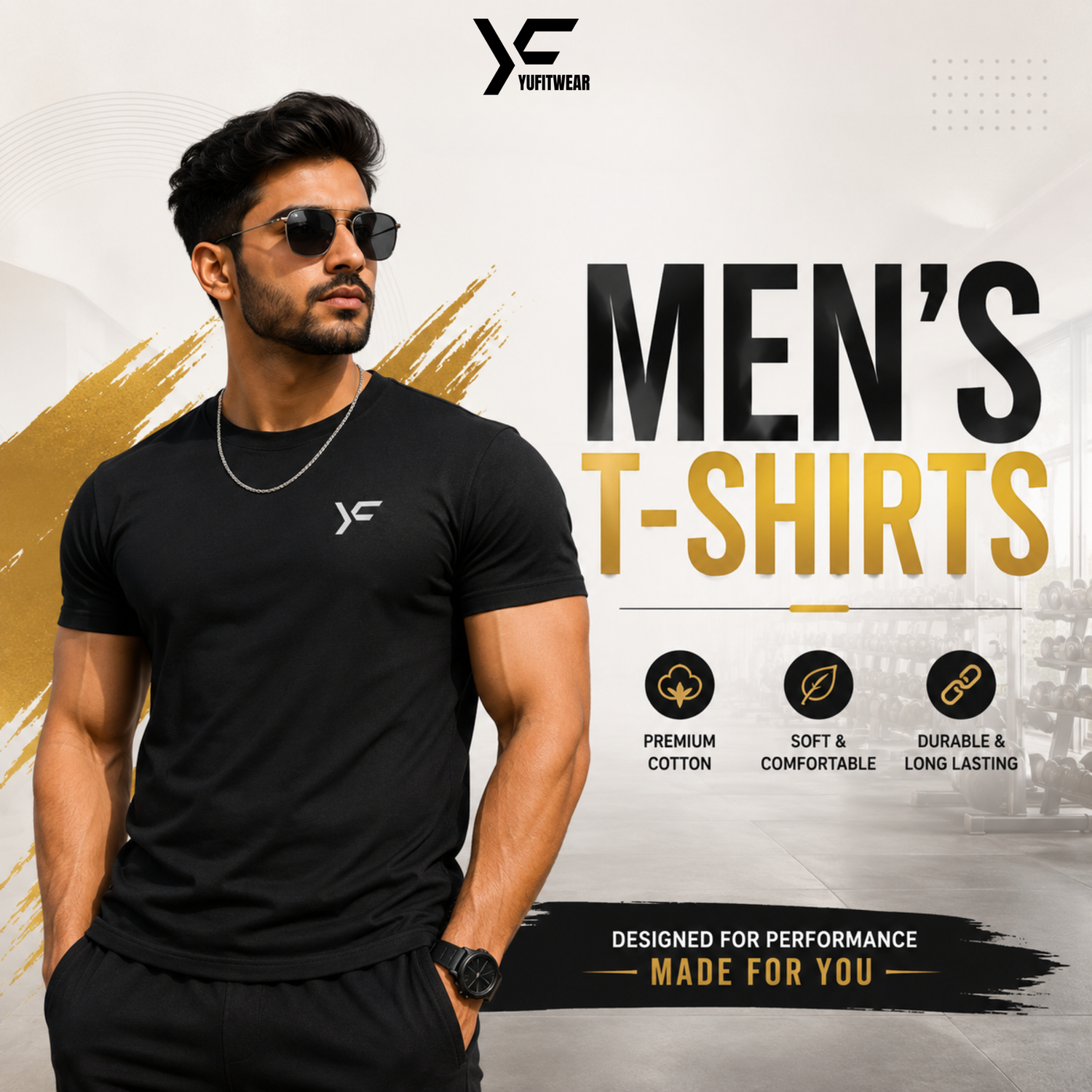 YuFitwear T-Shirts for Men, India