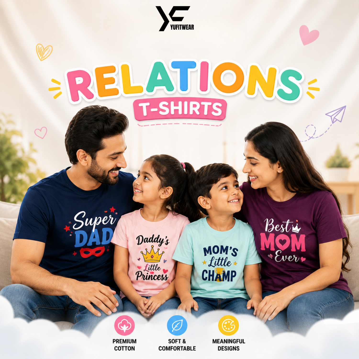 Relations ( Friends, Mother, Father, Daughter, Son, Grandmother, Grandfather)
