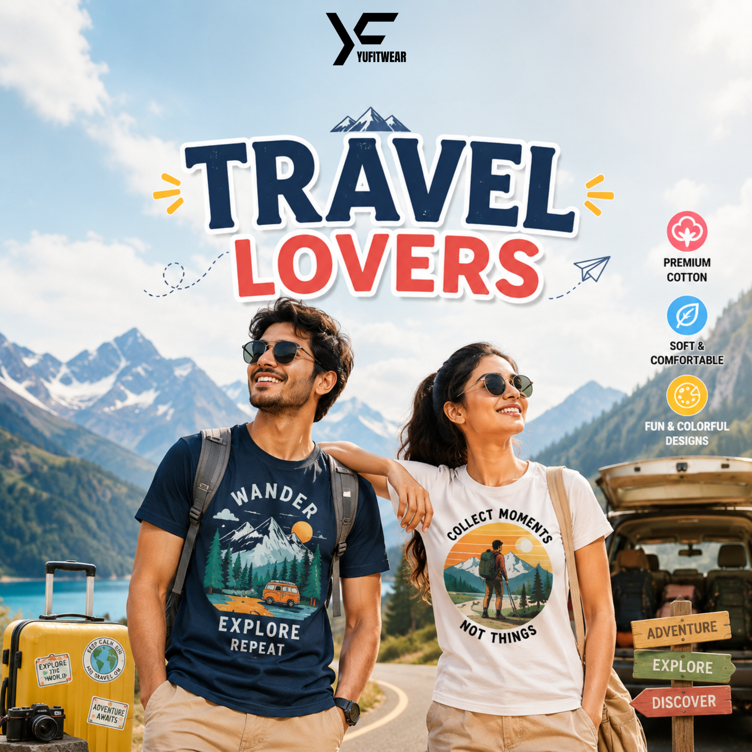 YuFitwear Unisex T-Shirts for Men and Women India