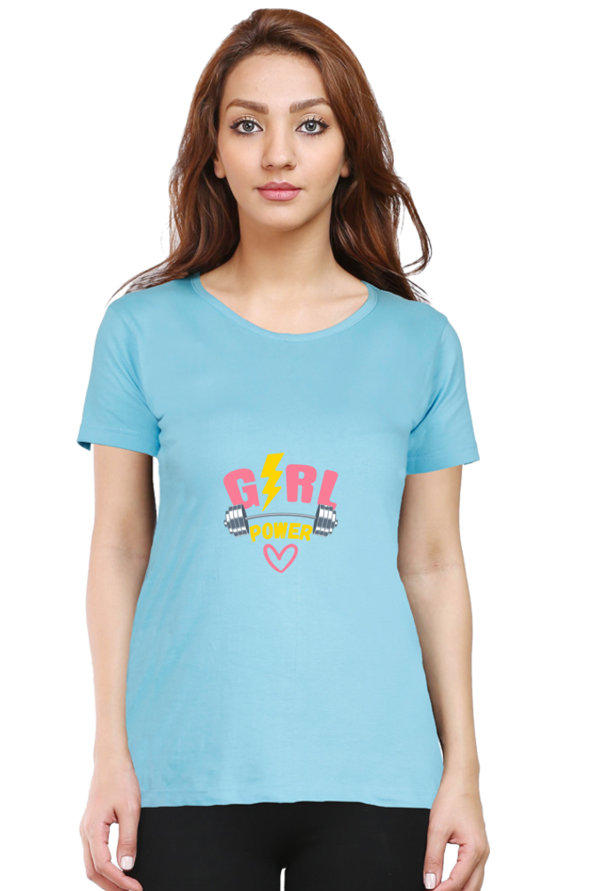 GIRL POWER -Female Round Neck Half Sleeve Classic