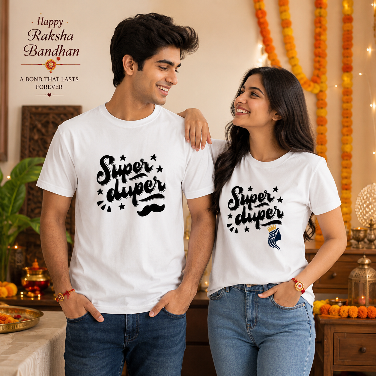 Super Duper Siblings Classic – Brother & Sister Rakhi Combo