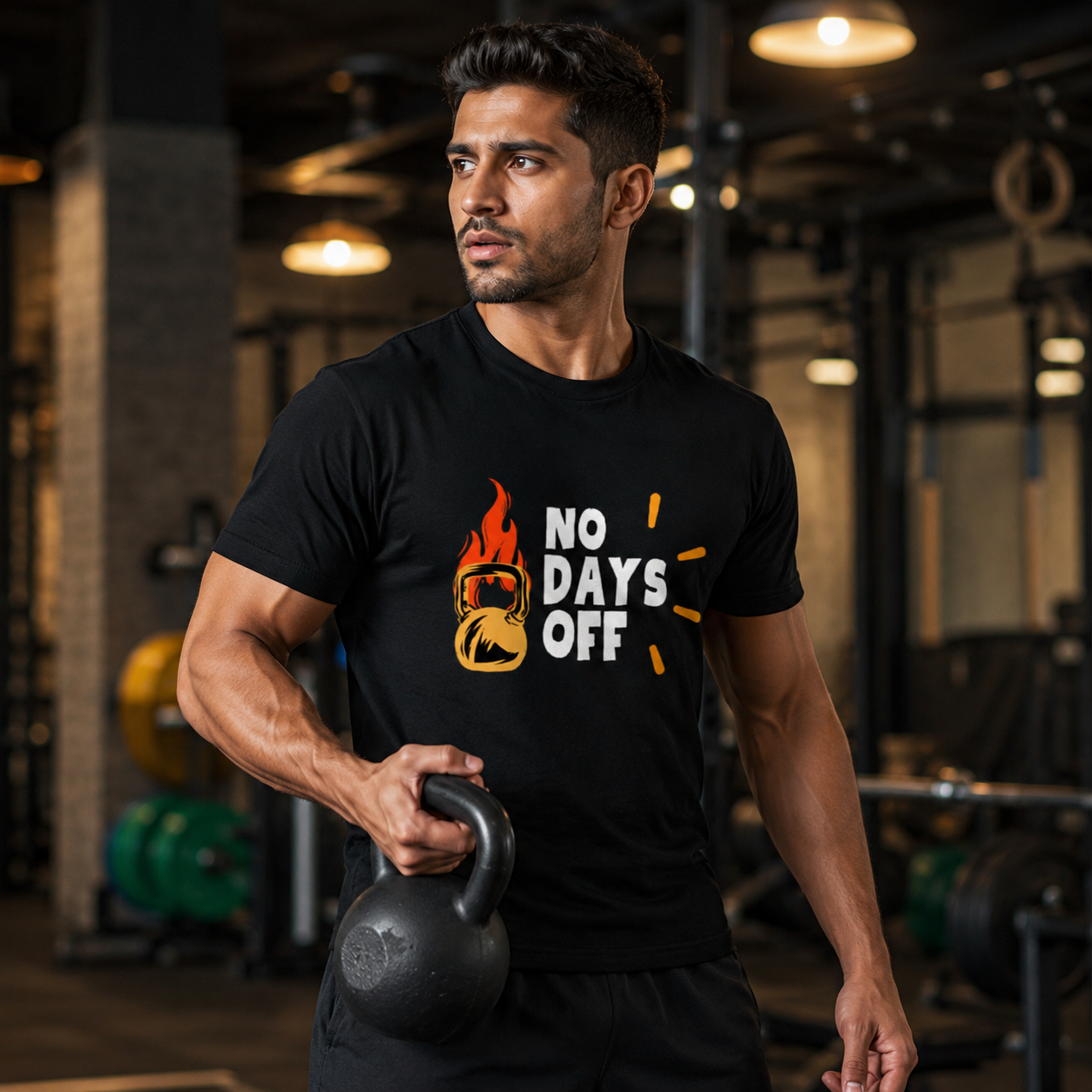 NO DAYS OFF – Unisex Classic Crew Neck Fitness T-Shirt