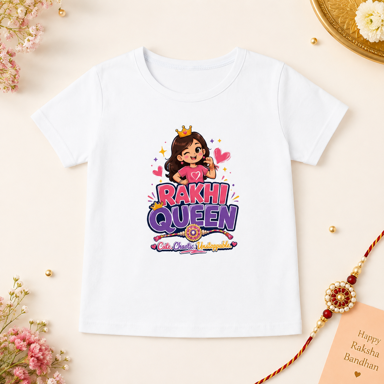 Rakhi Queen – Girl’s Crew Neck T-Shirt