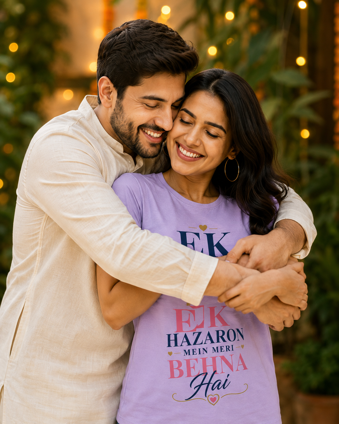 Ek Hazaron Mein Meri Behna Hai – Women’s Crew Neck Rakhi T-Shirt