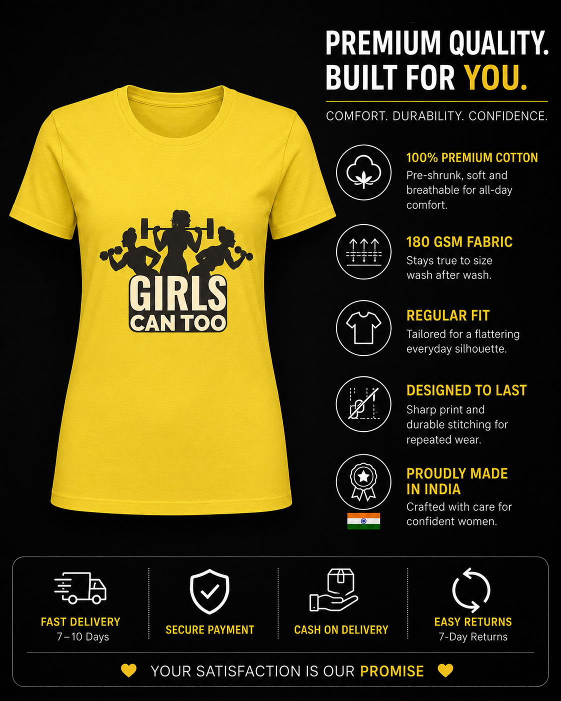 "GIRLS CAN TOO"– Women’s Classic T-Shirt