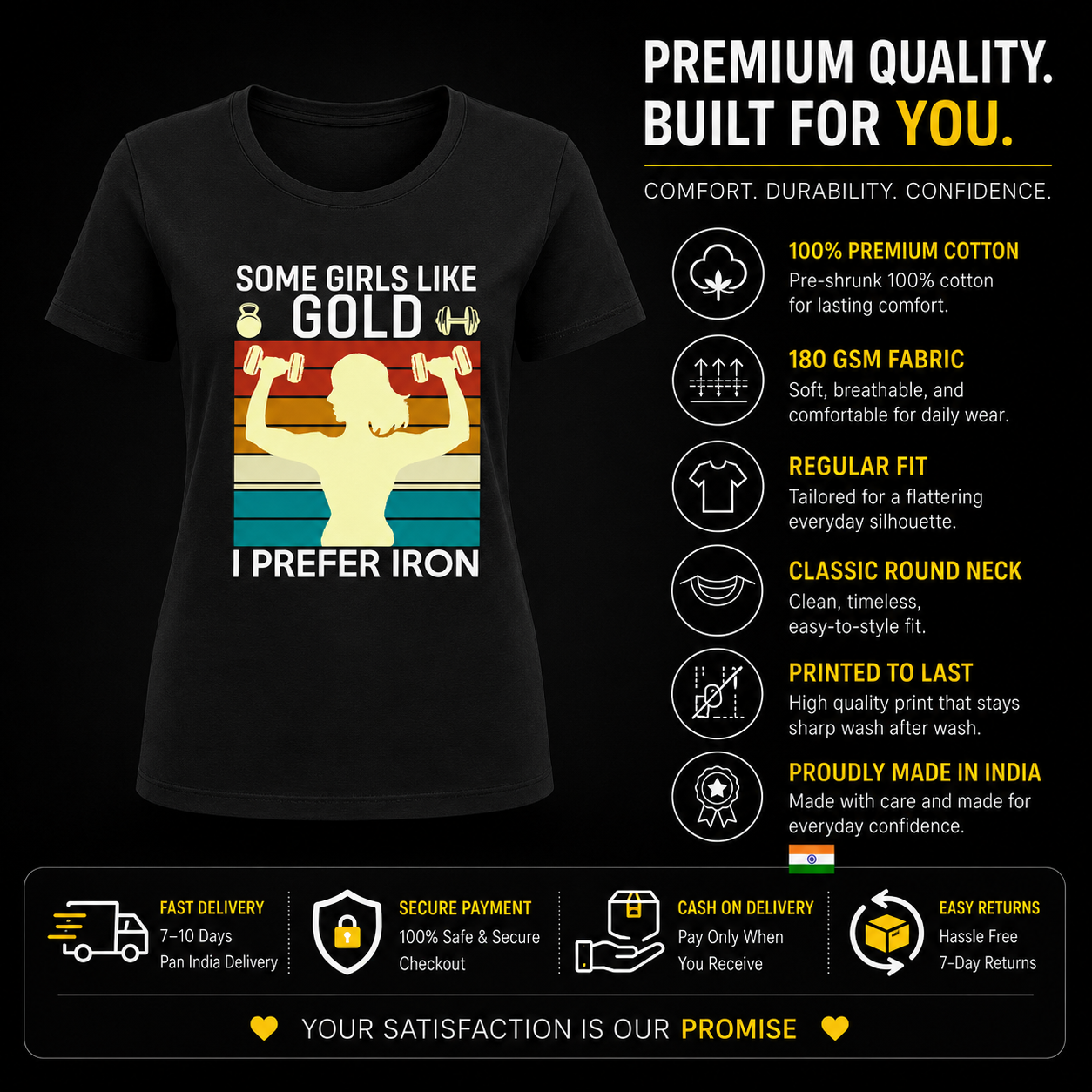 Some Girls Like Gold, I Prefer Iron – Women’s Classic T-Shirt
