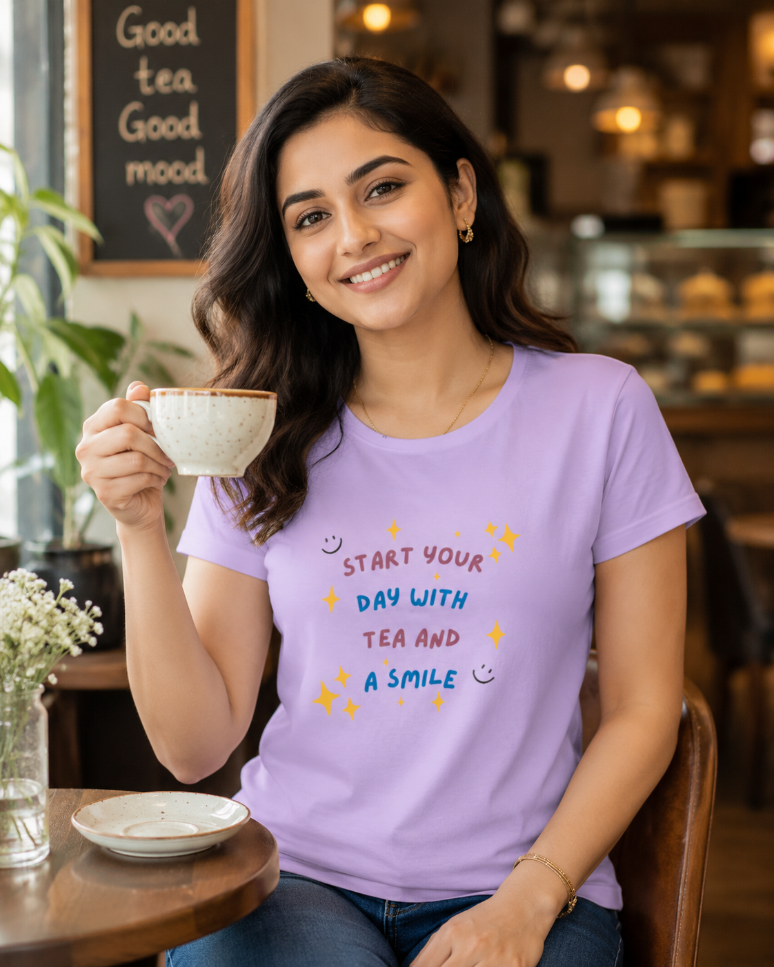 Tea & Smile- Women's Classic T-Shirt