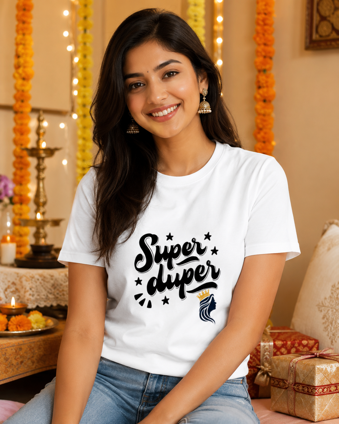 Super Duper Sister Printed T-Shirt for Raksha Bandhan