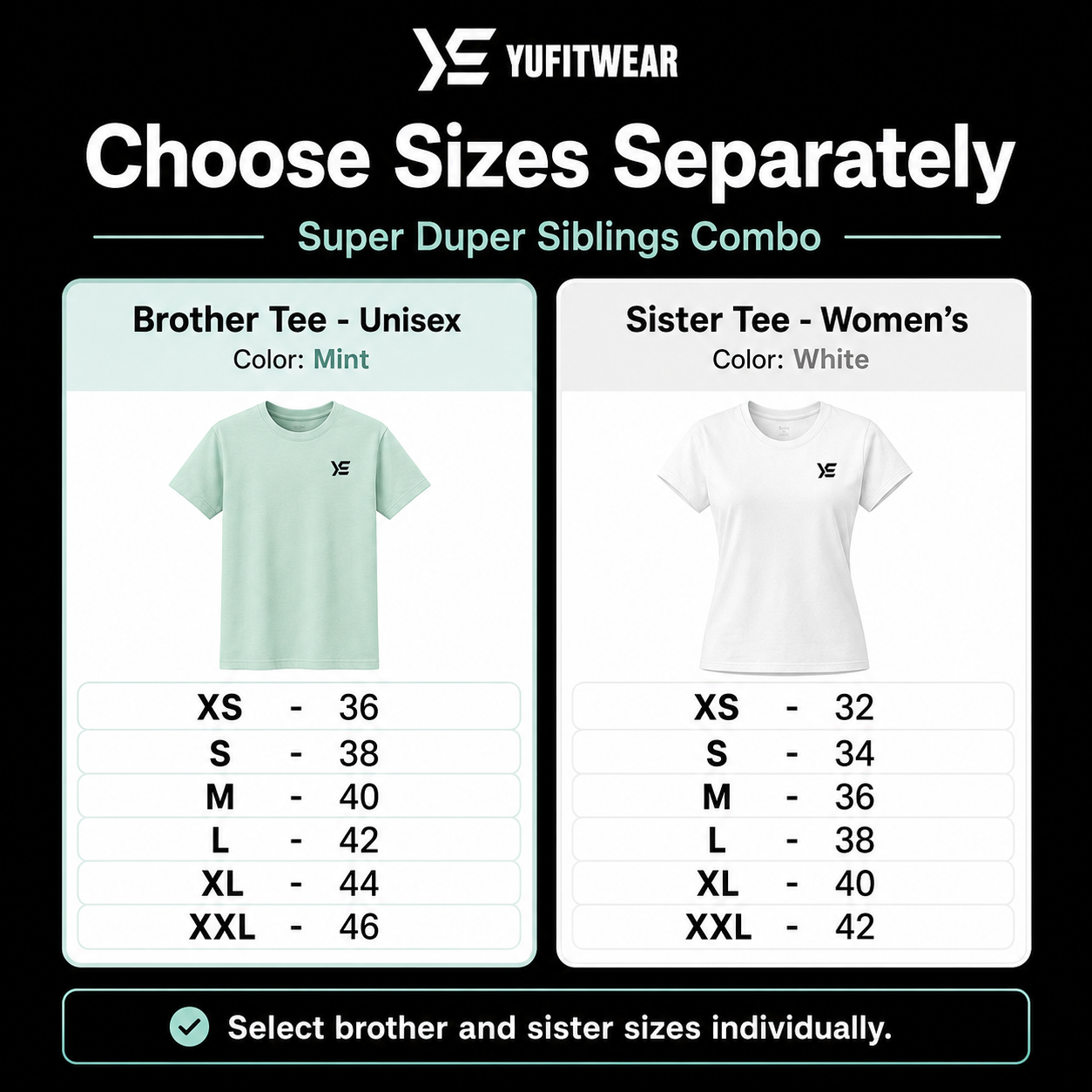 Super Duper Siblings – Brother & Sister Rakhi Combo T-Shirts