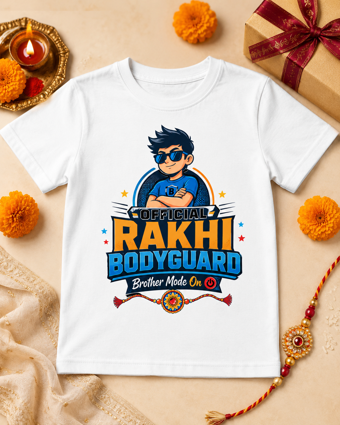 Official Rakhi Bodyguard – Boy’s Crew Neck T-Shirt