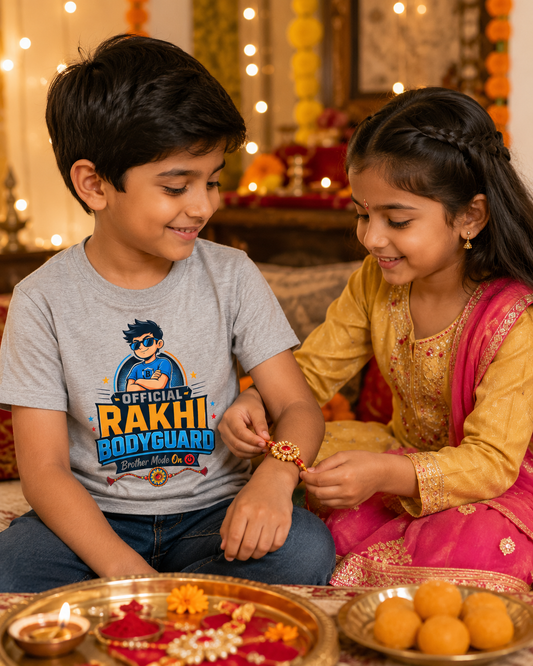 Official Rakhi Bodyguard – Boy’s Crew Neck T-Shirt