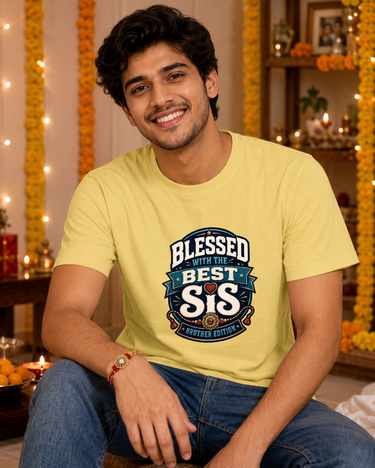 Blessed with the Best Sis – Unisex Classic Rakhi T-Shirt