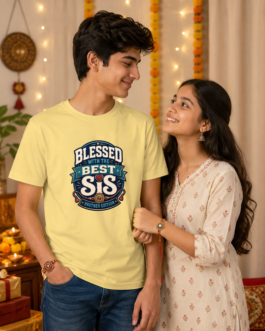 Blessed with the Best Sis – Unisex Classic Rakhi T-Shirt