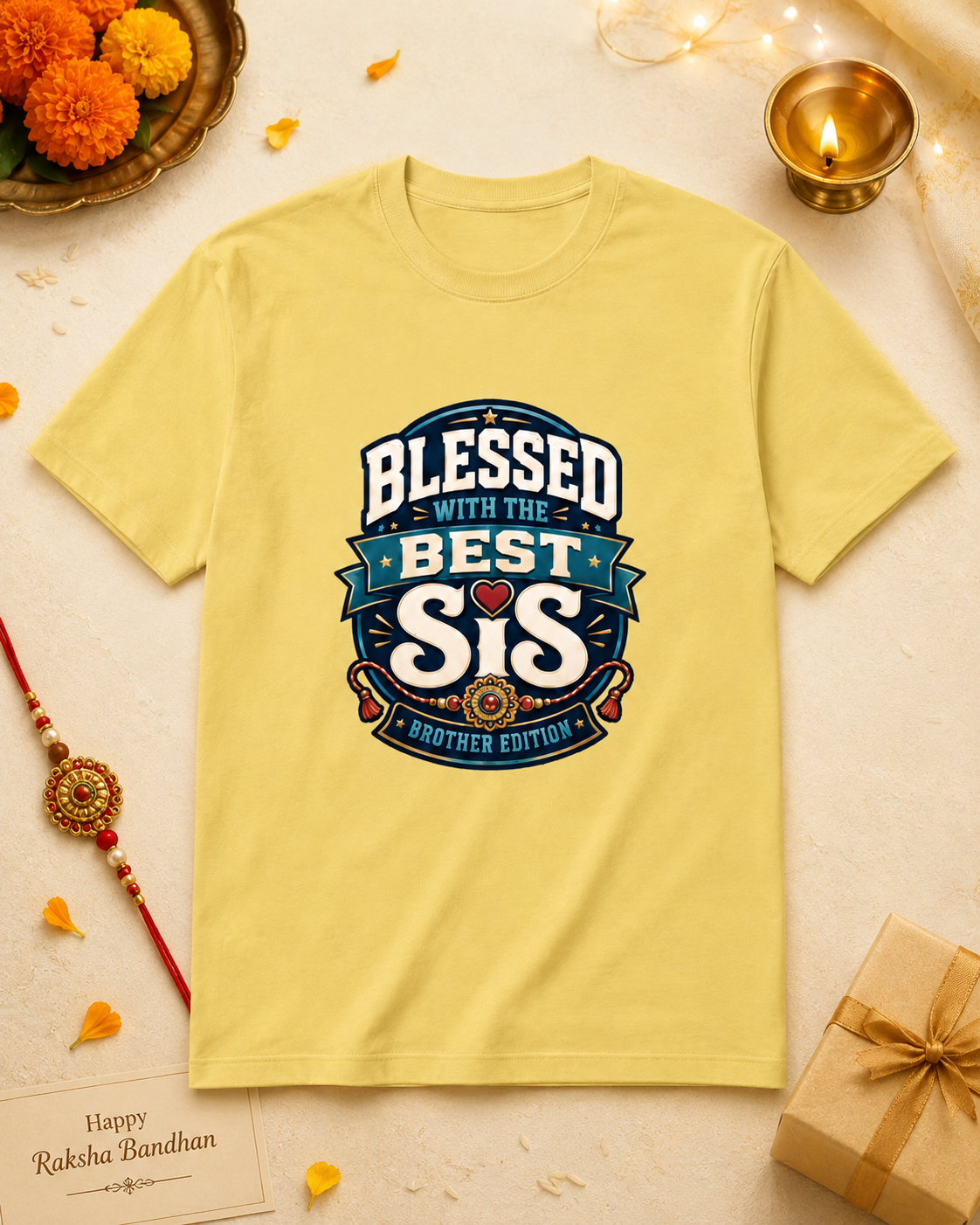 Blessed with the Best Sis – Unisex Classic Rakhi T-Shirt