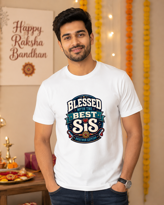 Blessed with the Best Sis – Unisex Classic Rakhi T-Shirt